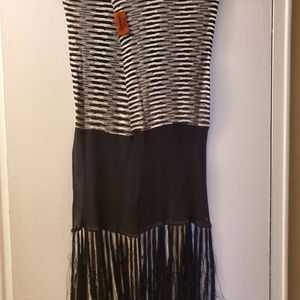 Missoni long black and white scarf
